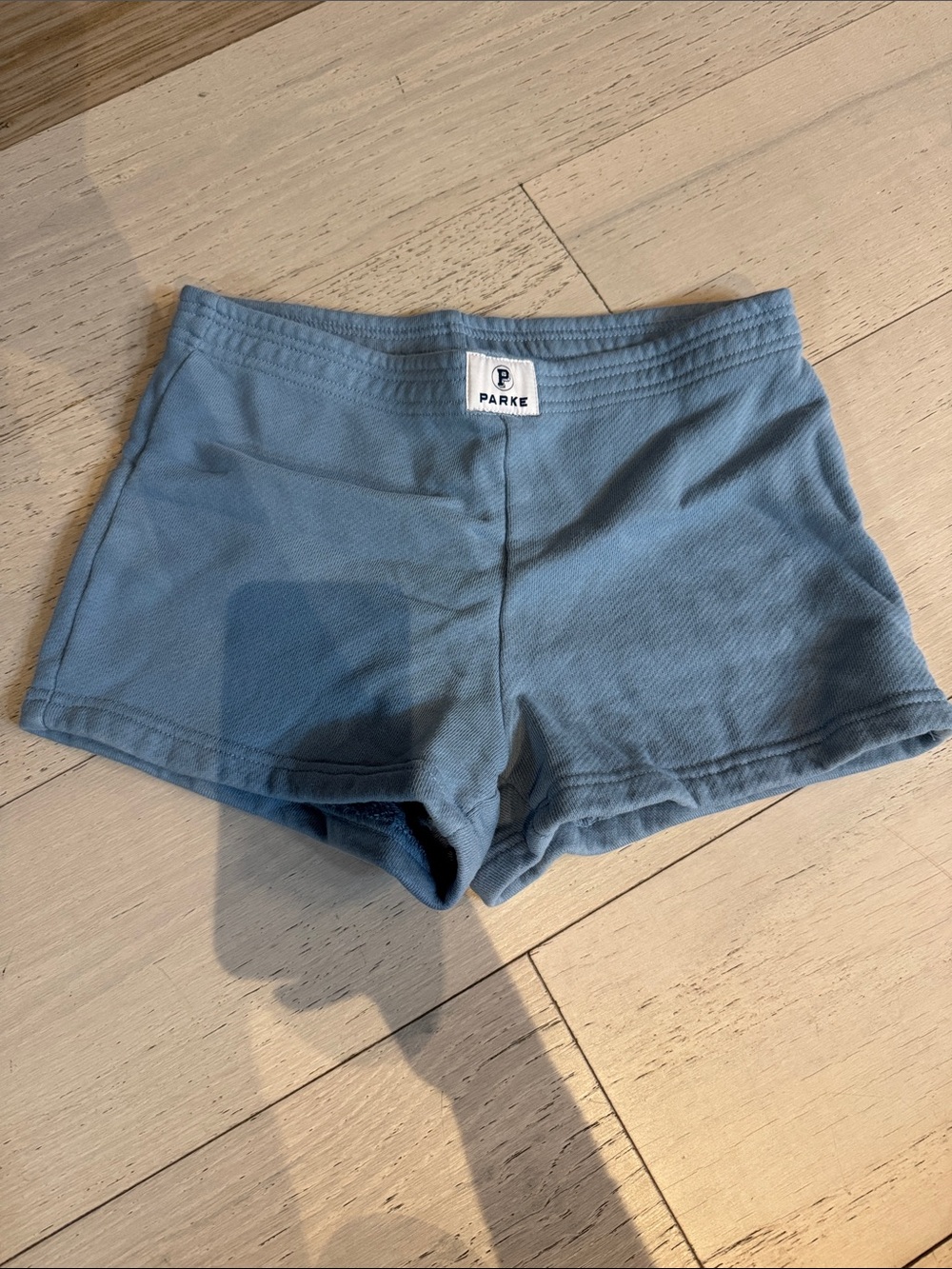 Parke Women's Dusty Blue Ribbed Bike Shorts